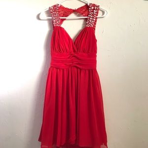 Cute Red Sequin Dress